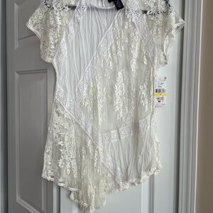 Karen Kane Cream Lace Blouse